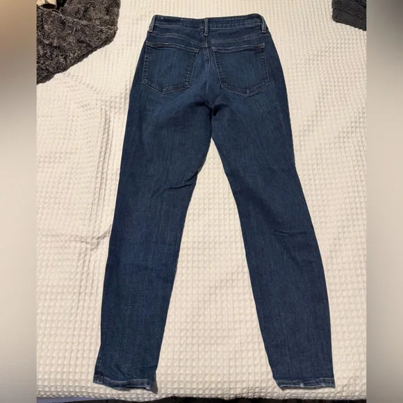LOFT High Rise Dark Blue Jeans - Picture 4 of 9